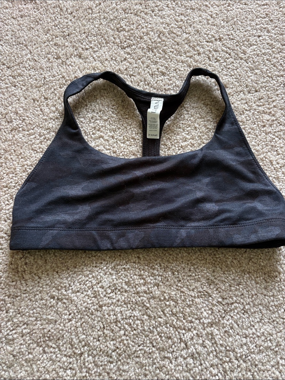 Vuori Black Racerback Sports Bra